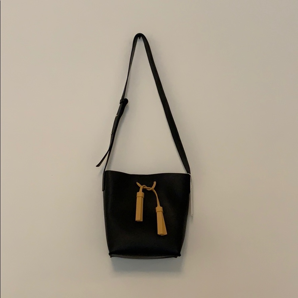 Black and brown leather bag